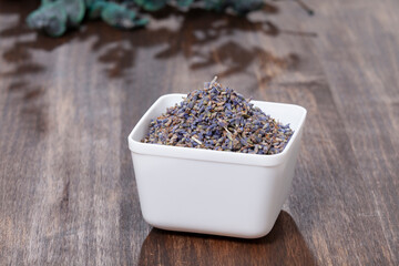 Lavandula Angustifolia - Dried flowers and seeds of the lavender plant