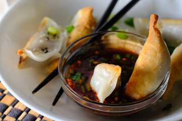 Fried Asian Potstickers Appetizer