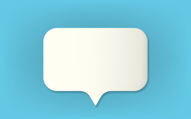 Speech Bubble Background.Vector illustration isolated on blue background.