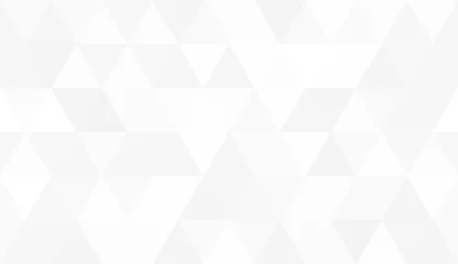 Behang Abstracte naadloze patroon van geometrische vormen. Mozaïekachtergrond van grote driehoeken. Gelijkmatig verdeelde driehoeken in verschillende tinten lichtgrijs. vector illustratie © Alexey