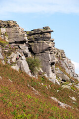 Stanage Edge is a craggy 4 mile long cliff or gritstone escarpment in the Peak District, Derbyshire, UK
