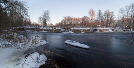 Winter landscape at the Årån natural reserve