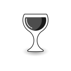 Glass icon. Vector flat illustration.
