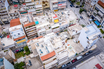 Aerial view of the Neos Kosmos neighborhood at central Athens. © npp_studio