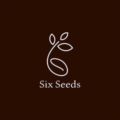 six seeds coffee logo design