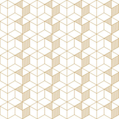 Seamless geometric ornament. Geometric brown squares on a white background. Vector illustration