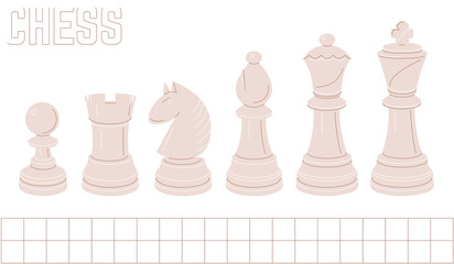 chess figures white