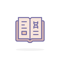 Book icon in filled outline style.
