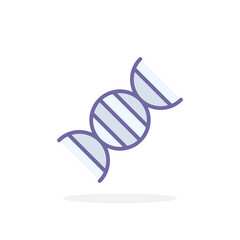 Fototapeta premium DNA icon in filled outline style.