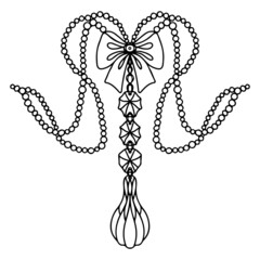 Fototapeta premium Christmas or New Year coloring page vector