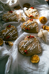 Frohe Weihnachten aus Lebkuchen