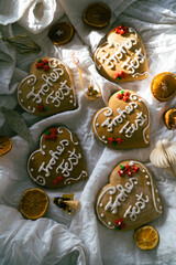 Frohe Weihnachten aus Lebkuchen
