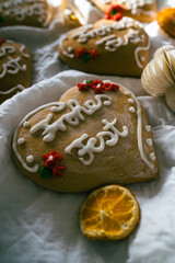 Frohe Weihnachten aus Lebkuchen