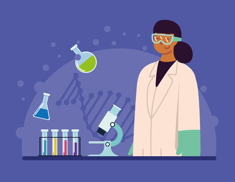 Female Scientist In The Laboratory