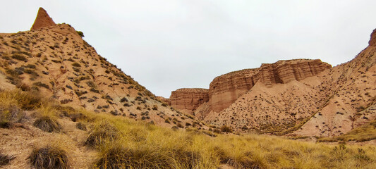 Crests and cliffs of the Badlands of Gorafe - Granada.