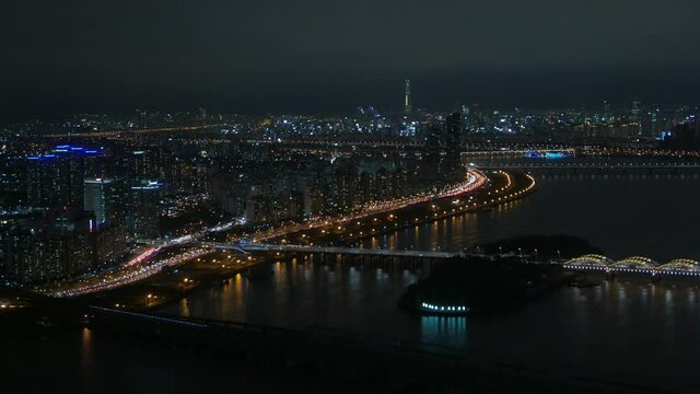Seoul South Korea night Visuals