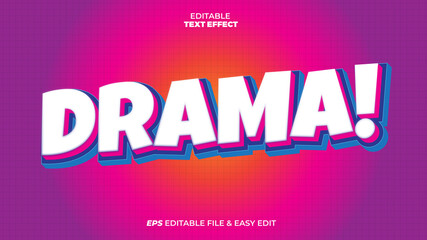 Drama Cartoon Editable Text Effect
