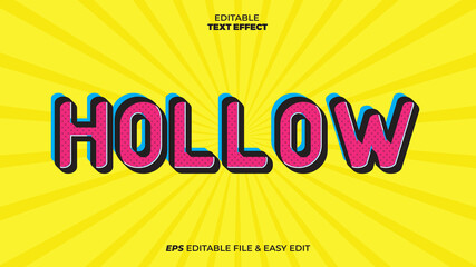 Hollow Pop Editable Text Effect