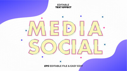 Media Social Editable Text Effect