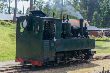 An old train from an old railroad and train museum in Ohs, Sweden