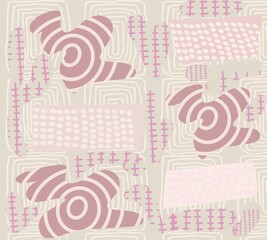 Modern print, bright abstract background for textile print, cover