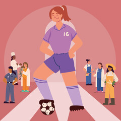 woman player soccer