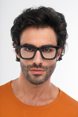 Obraz premium man with glasses, studio shot.
