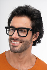 Obraz premium man with glasses, studio shot.