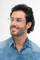 Obraz premium man with glasses, studio shot.