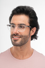 Obraz premium man with glasses, studio shot.