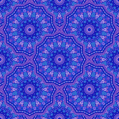 Round medallion vector seamless pattern.