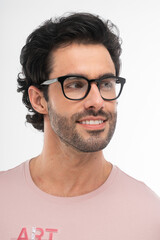 Obraz premium man with glasses, studio shot.