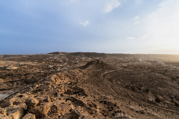 Fototapeta na wymiar Some view of the Dahar, south region of Tunisia 