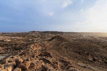 Some view of the Dahar, south region of Tunisia 