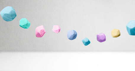 Plasticine balls close-up, texture background