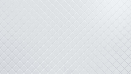 Modern light gray rhombus (diamond, tilted square) shape pattern. Abstract geometric background in 4k resolution. 3d effect.