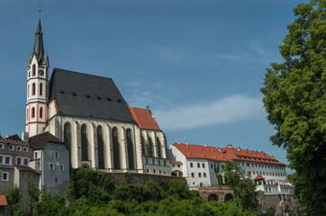 View of Church of St. Vitus at Cesky Krumlov - Cesky Krumlov, Czech Republic