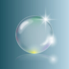 Crystal ball with sparkles, for presentations and to introduce elements inside.	