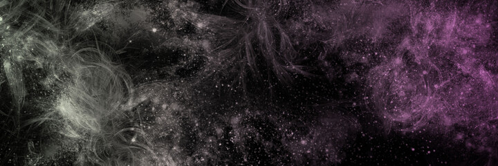 abstract space, colorful nebula, stars and sky