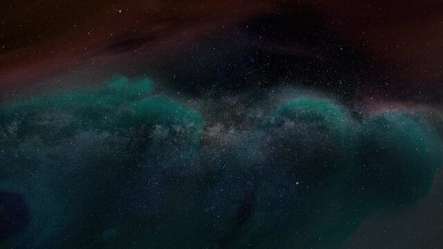 Stars flight through the nebula