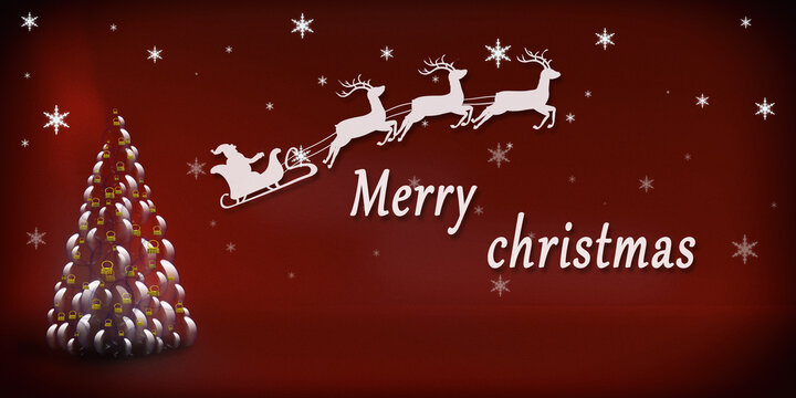 merry christmas, red background