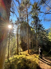 Hiking in the sun