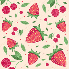 strawberries fruits background