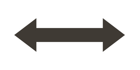 Double arrow icon, two side simple icon vector, Arrow icon isolated on white background
