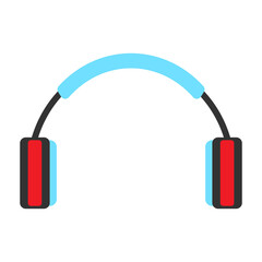 Headphones icon on white background