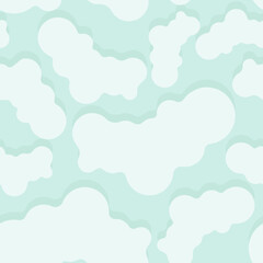 Modern seamless pattern: smooth elements like clouds
