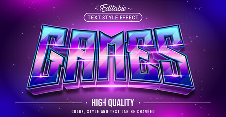 Editable text style effect - Games text style theme. © Rtn_Studio