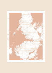 Pastel nude abstract pink beige poster. Liquid vector ink texture. Background for banner, card, poster, web design.