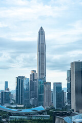 Fototapeta na wymiar Shen Zhen skyscraper building landscape, China business urban city in modern