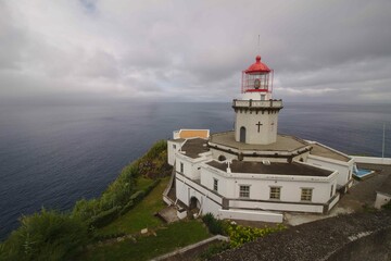 Fototapeta na wymiar Lighthouse on teh Sao Miguel Azorean island, Portugal